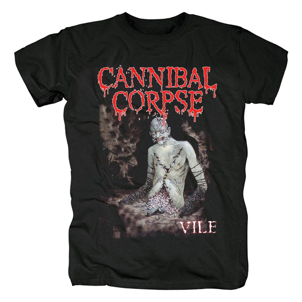 Harajuku Streetwear Tshirt Unisex Summer Tops Cannibal Corpse T-Shirt Death Metal Band Butchered Skull Tomb Unisex Brand T-shirt Unisex T-shirt