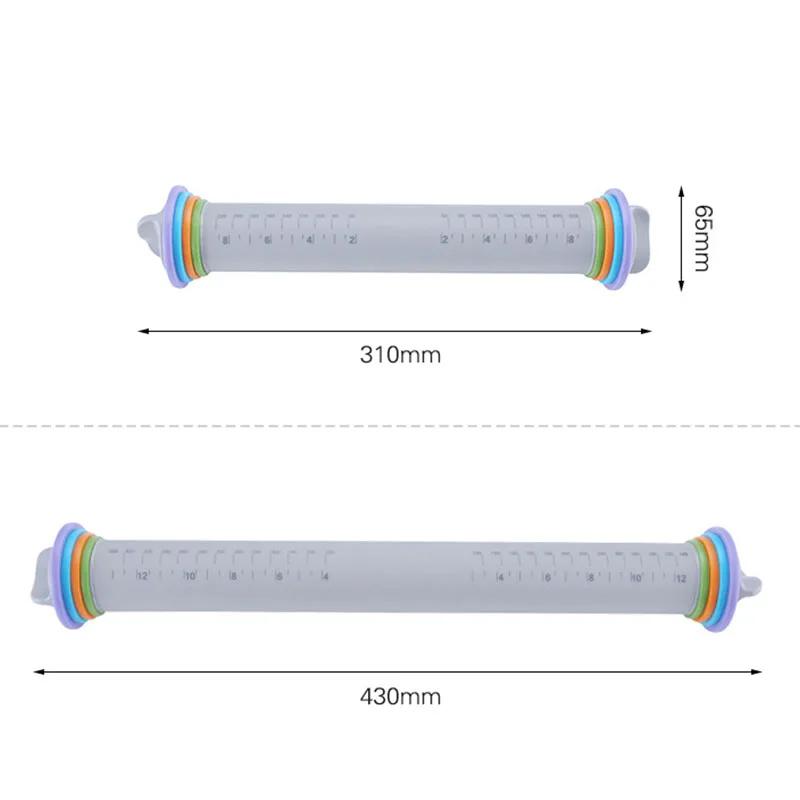 Антипригарный ролик для помадки, рельефная скалка, силиконовый ролик для торта, регулируемый ролик для теста, выпечка лапши, инструменты для выпечки