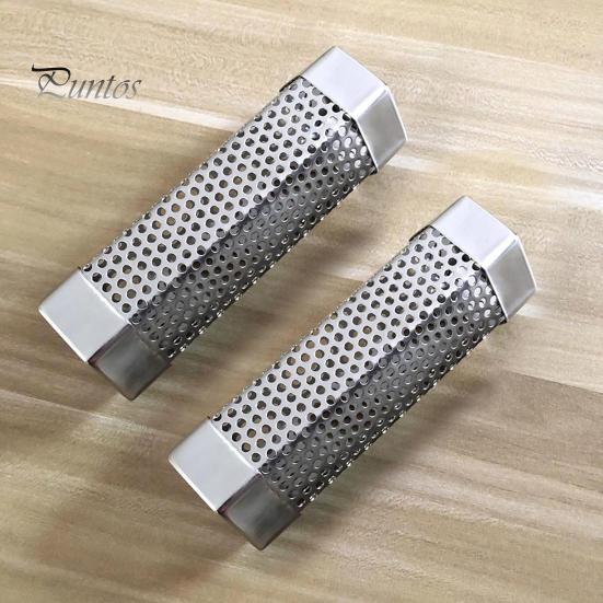 Трубка для пеллет Нержавеющая сталь Дымовая трубка для барбекю с вентиляционными отверстиями Жаростойкая Легко чистящаяся Многоразовая трубка для дымового гриля Аксессуары для кемпинга