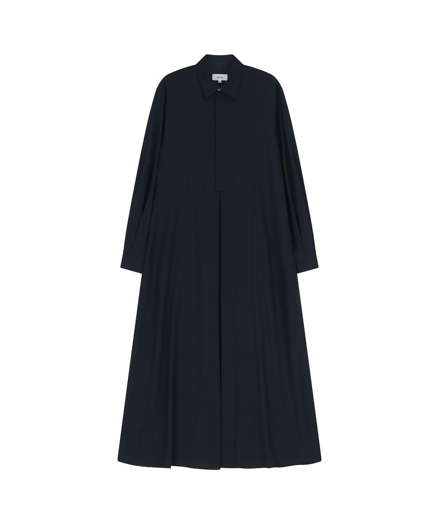 VIS A VIS Long Sleeved Tunic Shirt Dress (Navy)