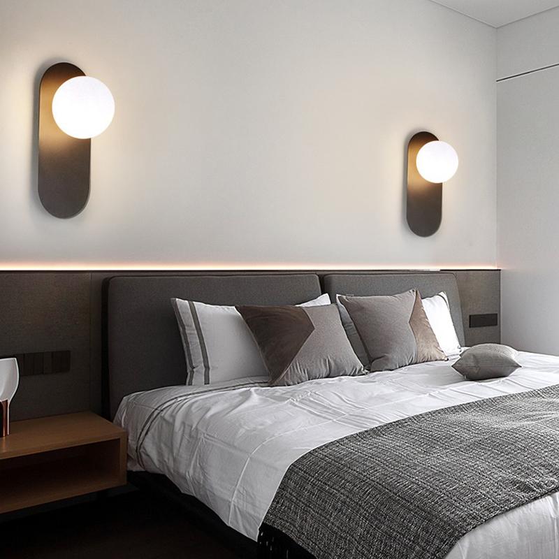 Внутренние светодиодные настенные светильники, настенные светильники для спальни, гостиной, настенное бра из матового стекла для коридора, прохода