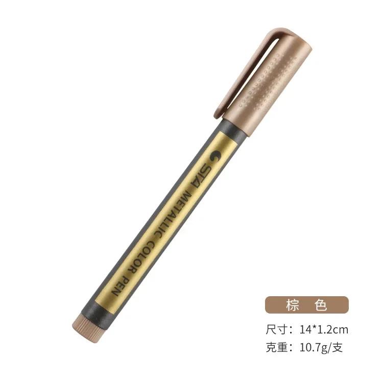 Изысканный металлический маркер, ручка для рисования, перманентный маркер для письма, фотоальбом, подарочная карта, сделай сам, детские канцелярские принадлежности, 10 цветов