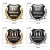 AAALY1 2Pcs Car Logo Metal Sticker Window Trunk Emblem Accessories For Honda Civic Fit Jazz Accord Pilot CRV Odyssey Passport City HRV