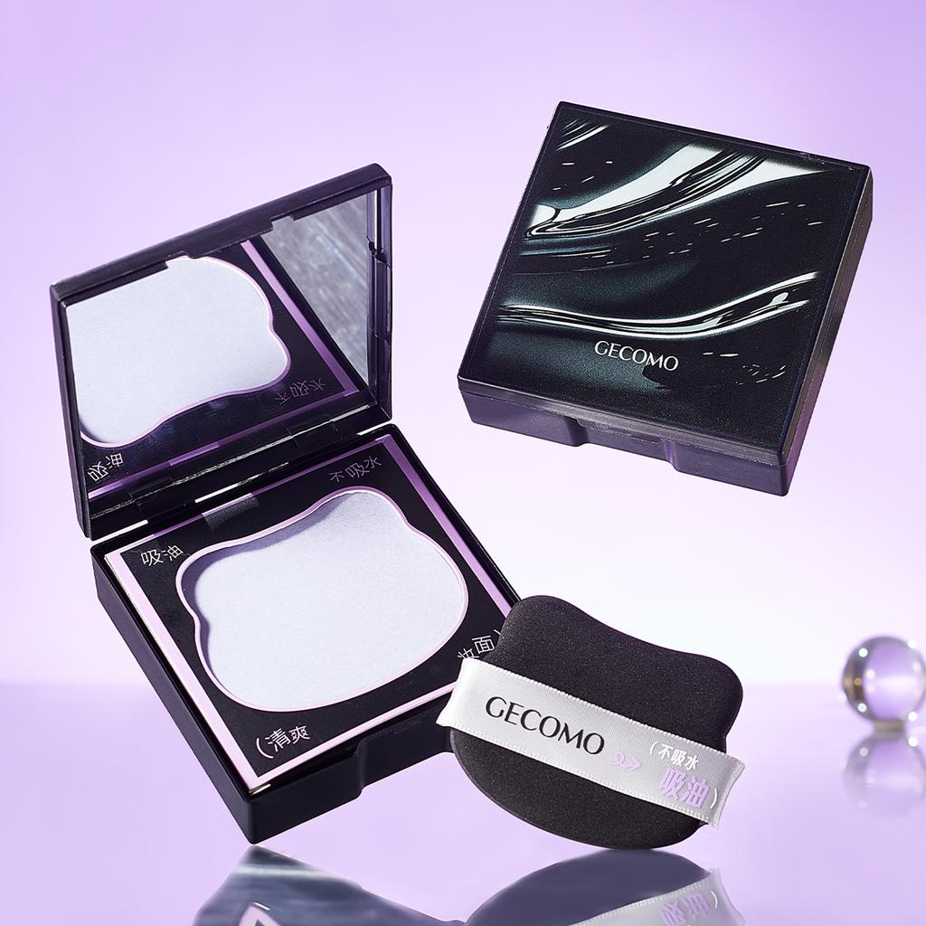 150Pcs Facial Oil-Blotting Paper with Case & Puff for Makeup Setting Portable Oil-Control Oil-absorbing Wood Pulp Paper