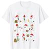 Christmas Ghost Short Sleeved Cute Ghost Printed Womens Loose and Comfortable Large Tshirt Party Clothing Womens Clothing