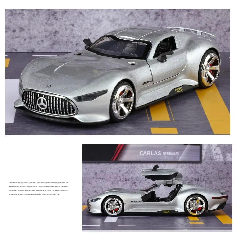 1/32 Scale Benzs Vision GT Alloy Concept Sports Car Model Diecast Metal Racing Car Vehicles Model Sound Light Simulation Kids Toy Gift