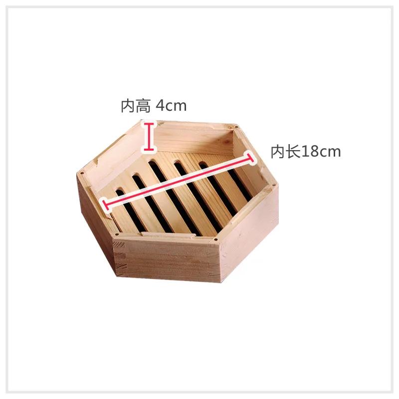 Wooden Hexagonal Steamer Chinese Dim Sum Steamed Grid Multi-size Heat Resistant Household Pastry Steamer Kitchen Cookware Tool