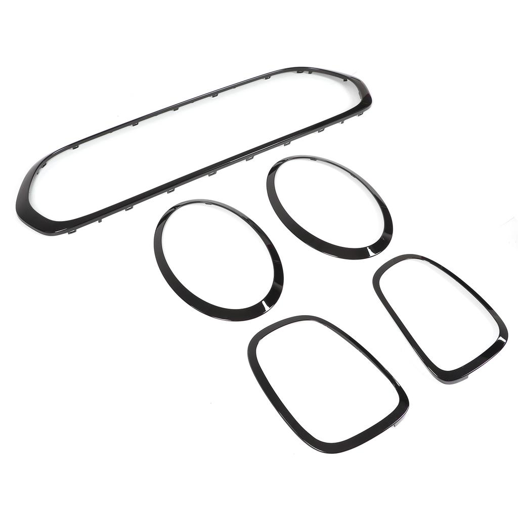 5pcs Gloss Black Headlight Taillight Grille Surround Cover Trims Replacement for Mini F55 F56 F57 One Cooper S JCW 2014+
