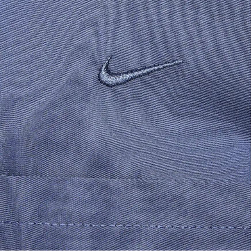 Nike Спортивная одежда Metro Ground Однотонная Рубашка Свободного Кроя с Воротником и Коротким Рукавом Детские Топы Финский Синий HF8054-491