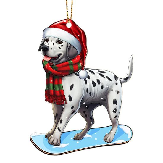 Рождественские украшения Мультяшные животные Санта лось слон подвесное украшение акриловый кулон с шнурком для домашнего декора елки