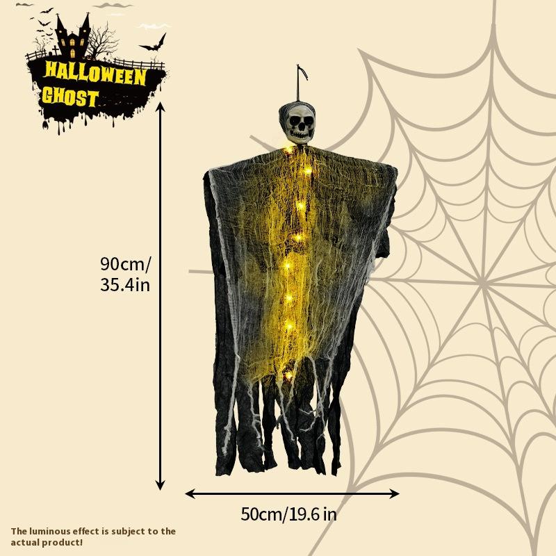 Halloween Party Glowing Hanging Skeleton Ghost Ornament Horror Props Haunted House Decorations