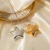 Stainless Steel Star Necklace Hanging Collarbone Chain Unique Gold Pendant Women's Jewelry Gift