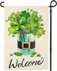 St Patricks Day Garden Ag 12x18 Inch Double Sided Shamrock Jar Small Seasonal St Patricks Day Ag Yard Outdoor Ag Decor WZZ