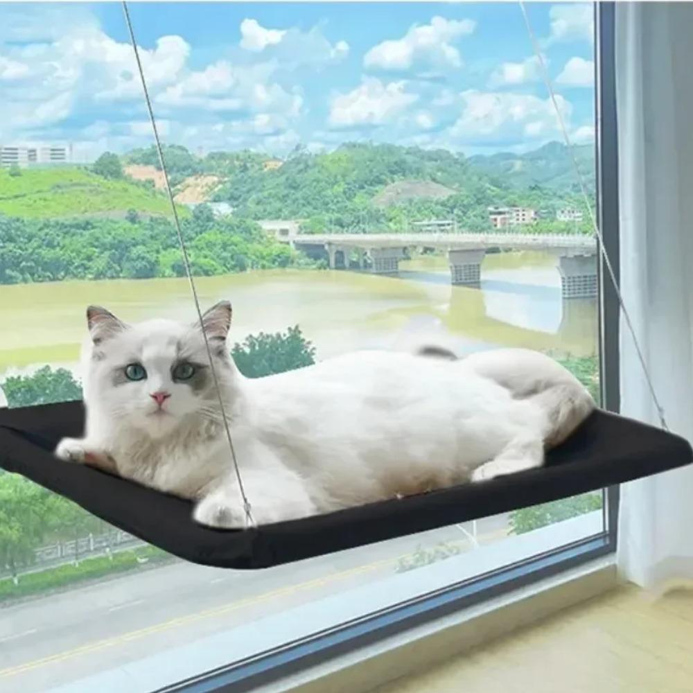 Cat Hammock Window Habitat Safety Cat Rack Household Space Saving Window Pet Seat Simple Secure Ultra-Soft Sill Pets Beds House