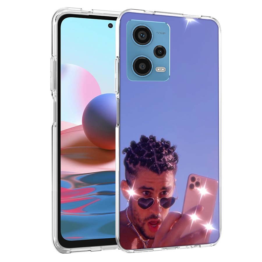 B-Bad B-Bunny Phone Case For Redmi Note 13 12 14 15 Pro Plus 13R 11 11T 11E 11S 10 Pro 10S 9 9S Cover Cell Clear TPU Capa Cases