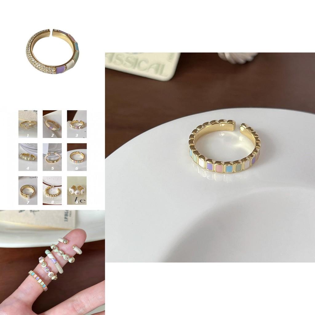 Роскошное не тускнеющее регулируемое медное кольцо для женщин в современном геометрическом стиле для шикарных нарядов