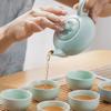 7pcs Tea Set 1pc Teapot +6pcs Teacups Chinese Kung Fu Ceramics Tea Porcelain Heat Resistant Tea Cup Portable Puer Tea Cups