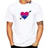 Bisexual Arrow Heart Arrival Korean Style Short Sleeve Male Unisex T-shirts