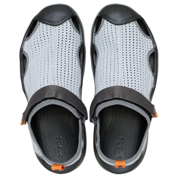 Crocs Сандалии с сетчатой палубой Swiftwater Mesh Deck Mirage, цвет Phantom Grey, мужские, 211095-1NM