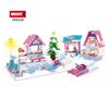 WOMA TOYS C0212A House Building Brick DIY Ice Hockey Snow House Building Block Bricks Set for Girl