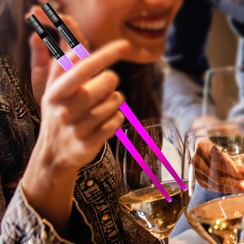 Detachable Light Saber Chopsticks Washable Luminous Chopstick Toys LED Chopstick  Night