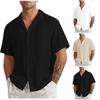 Мужская повседневная пляжная праздничная одежда с лацканами, модная рубашка, рубашка с короткими рукавами