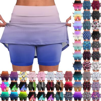 Эластичные брюки-кюлоты для йоги для женщин, спортивные шорты с принтом, легкие узкие однотонные бегуны с высокой талией