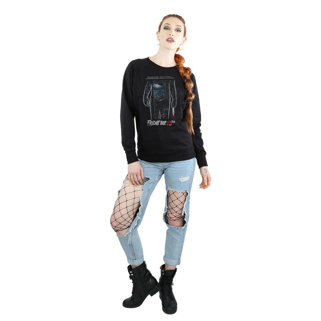 Friday 13th Womens/Ladies Distressed Poster Sweatshirt