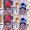 Кристаллами усыпанный брелок Monchhichi вязаная шапка норка подвеска приз в аркаде подарок для обмена