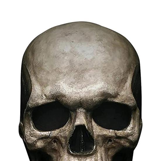 Привлекательная маска для лица в стиле косплея, приятная на ощупь эмульсия, подвижный рот, челюсть, светящийся реалистичный череп