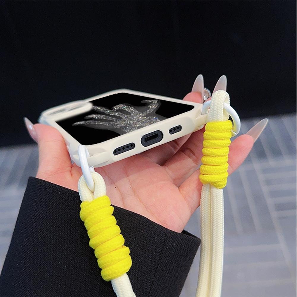 Мягкие чехлы для телефонов Ae80 Gesture Greeting Design Art для iPhone 16 15 14 13 12 11 Pro Max 8 Plus XR с ремешком на запястье, защитным шнурком для углов, задней крышкой