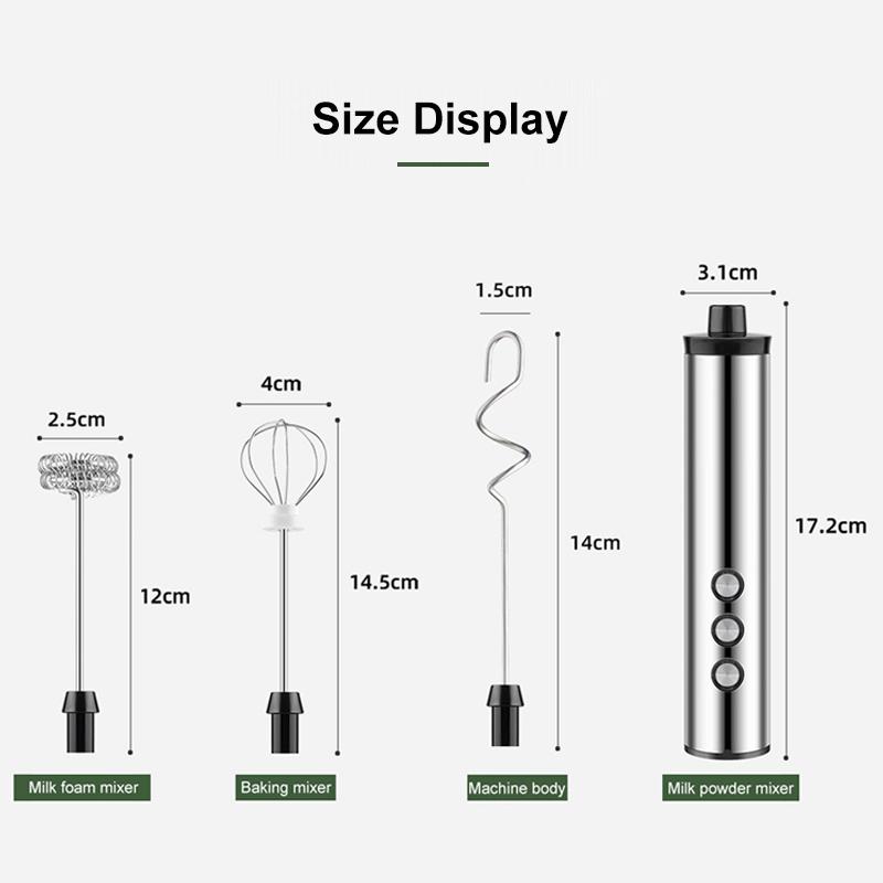 3 Modes Milk Fr Electric Handheld Cappuccino Maker Coffee Foamer Mini Portable Food Blender Kitchen Whisk Mixer For Coffee