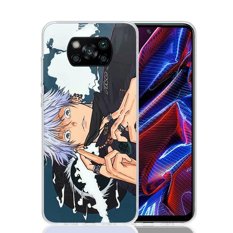 Япония Аниме JujuKaisen Чехол для телефона Для Xiaomi Poco X7 X6 X5 Pro F7 Ultra Redmi 15C 15 13 13C 12 12C 10 10A 10C 9 9A 9C 9T Чехол P