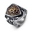 Retro Totem Gold Lion Head Ring Men's Ring Jewelry 2025