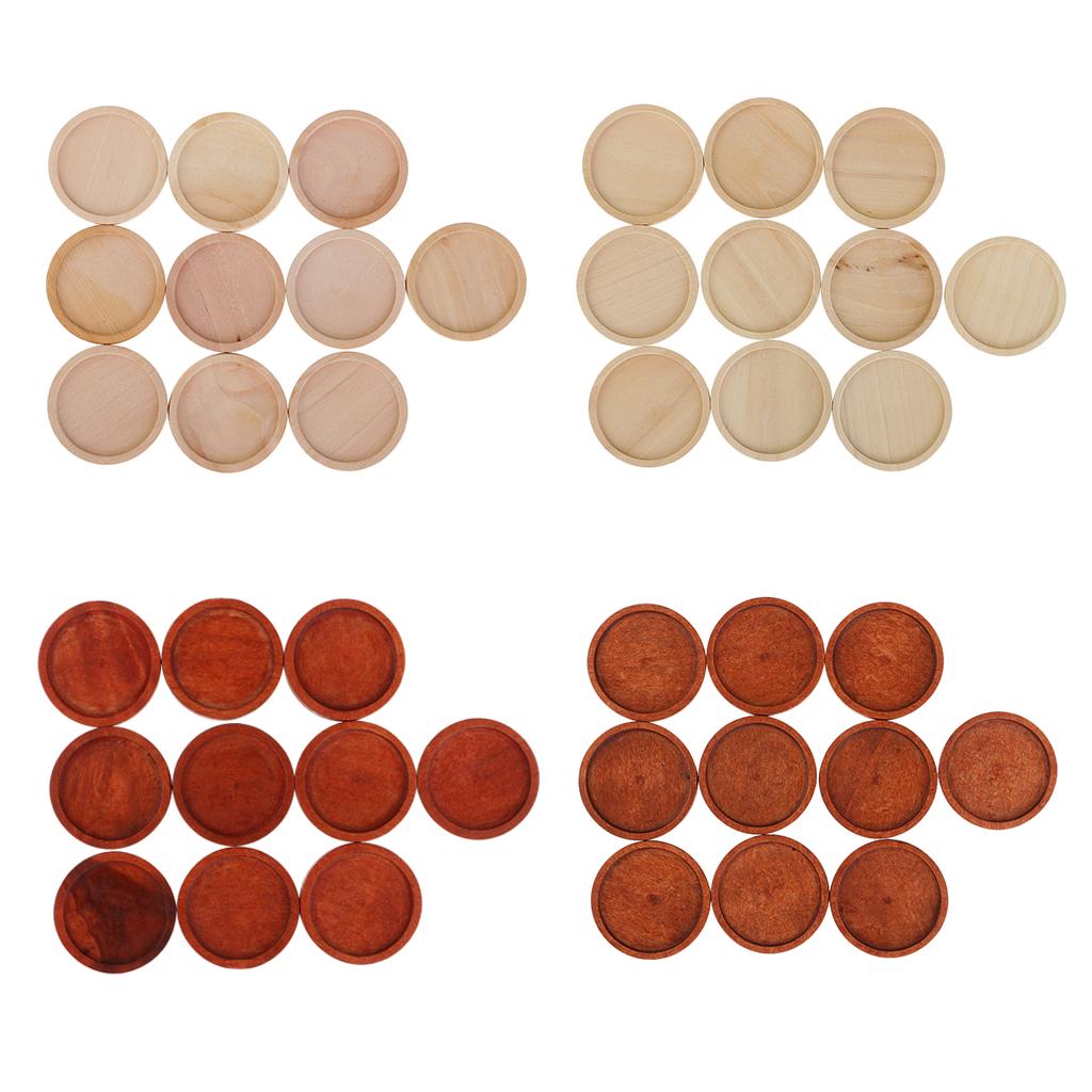 20 Pieces Wooden Stone Base Blank Charms Cabochon Settings 25mm 30mm