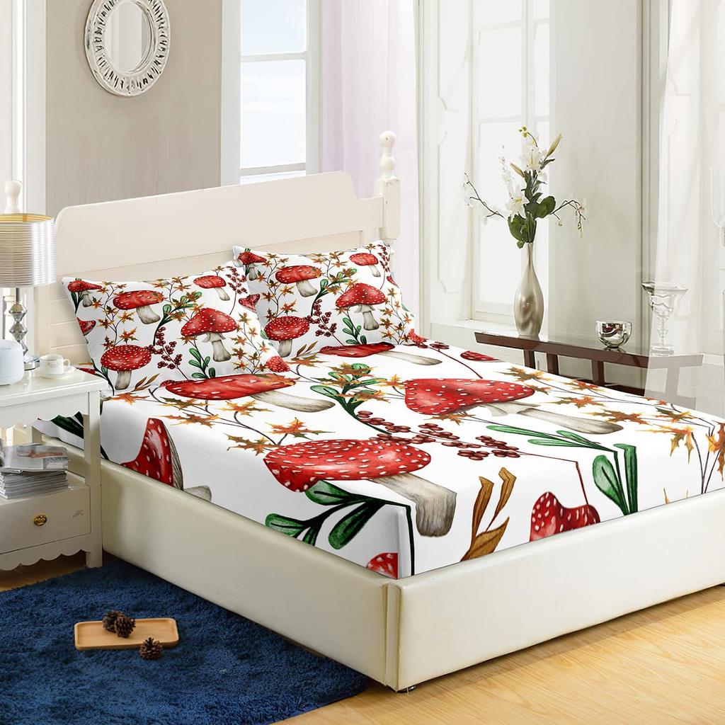 Узор Розовый Фламинго Шапка на Кровать Комплект из Трех Предметов Цифровая Печать Постельное Белье Шапка на Кровать Комплект из Трех Предметов Дети И Взрослые