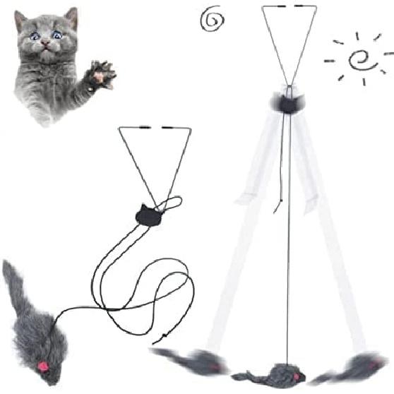 2 Pack Hanging Door Bouncing Mouse Cat Toy