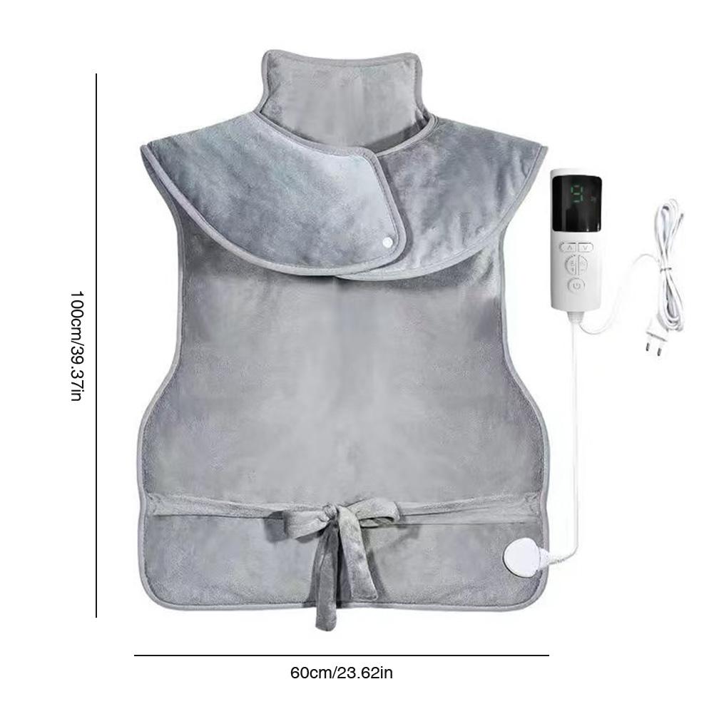 Electric Shoulder and Neck Heating Pad 3 Temp Setting USB Heated Shawl Blanket Body Warmer Autumn Winter Warm Back Brace Wrap