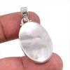Natural Mother Of Pearl Gemstone Handmade 925 Solid Silver Pendant 1.75" N0z67