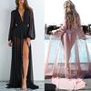 Summer Women Sexy Chiffon See-through Bikini Long Cover Up Swimsuit Swimwear Beach Dress Bathing Suit