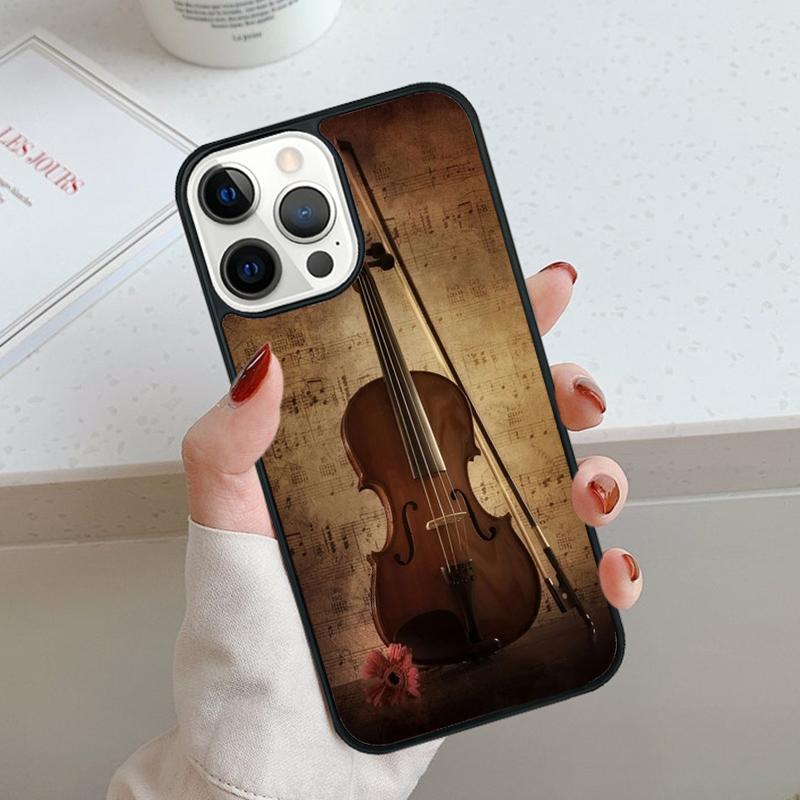 Чехол для телефона 'Скрипка и Музыкальная нота' Для iPhone 17 Air 11 12 13 14 15 16 Pro Max Чехол-бампер Для iPhone 17 Air Max Plus Чехол-оболочка