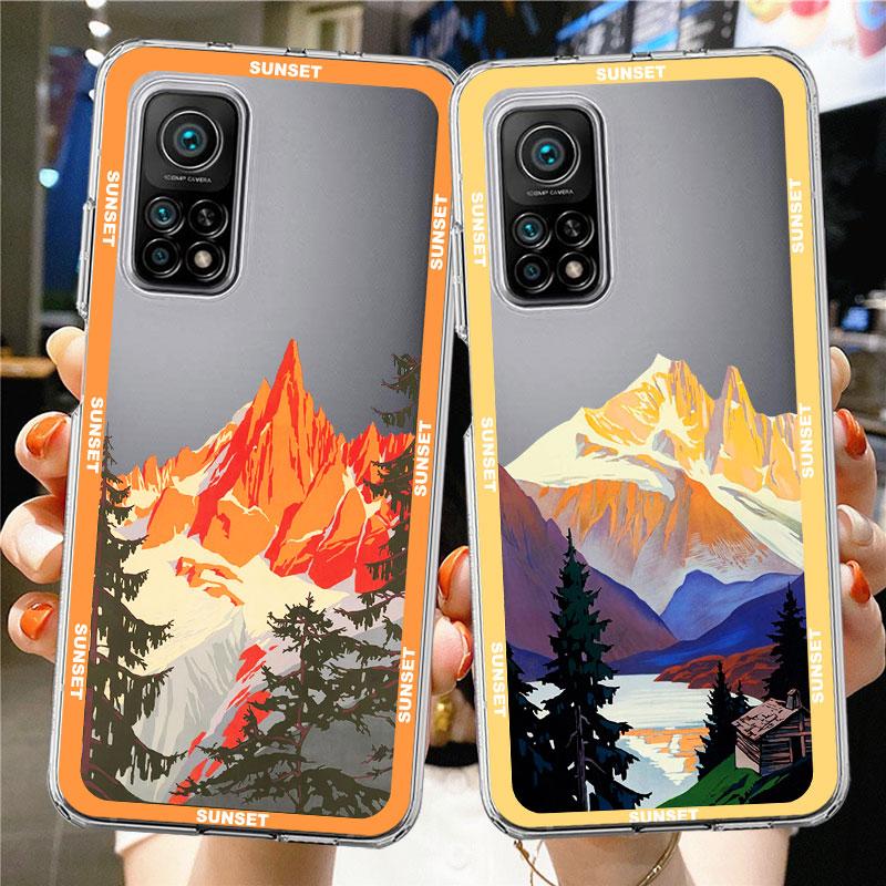 Чехол Mountain Peak Lake Vintage Clear для Xiaomi Mi Poco X3 NFC M3 Pro F3 F1 11 Lite 12 Redmi Note 10 9S 8 7 9, мягкий чехол для телефона