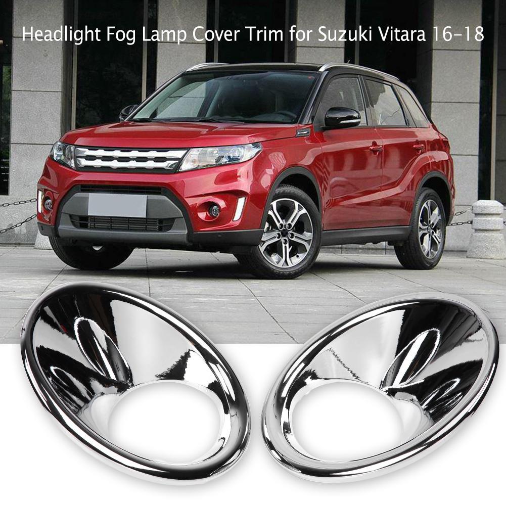 2 шт. Накладка на переднюю фару автомобиля, накладка на противотуманную фару, молдинг рамки для Suzuki Vitara 16 18