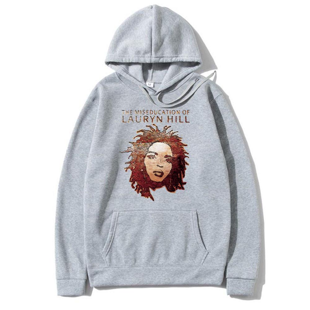 Хип-хоп исполнительница Лорин Хилл Знаменитая графическая толстовка Мужская Женская Винтажная Хип-хоп Рэп Оверсайз Свитшот Унисекс Харадзюку Хлопковые Толстовки