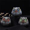 Миниатюрная фигурка совы-хранителя Yousheng, украшение из смолы, сова-счастливчик, настольная статуэтка мудрого наблюдателя, пухлая сова с большими глазами, подарок для любителей птиц