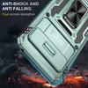 Серия Armor для чехла Google Pixel 8a PC+TPU Чехол для телефона с подставкой и сдвижной крышкой для объектива