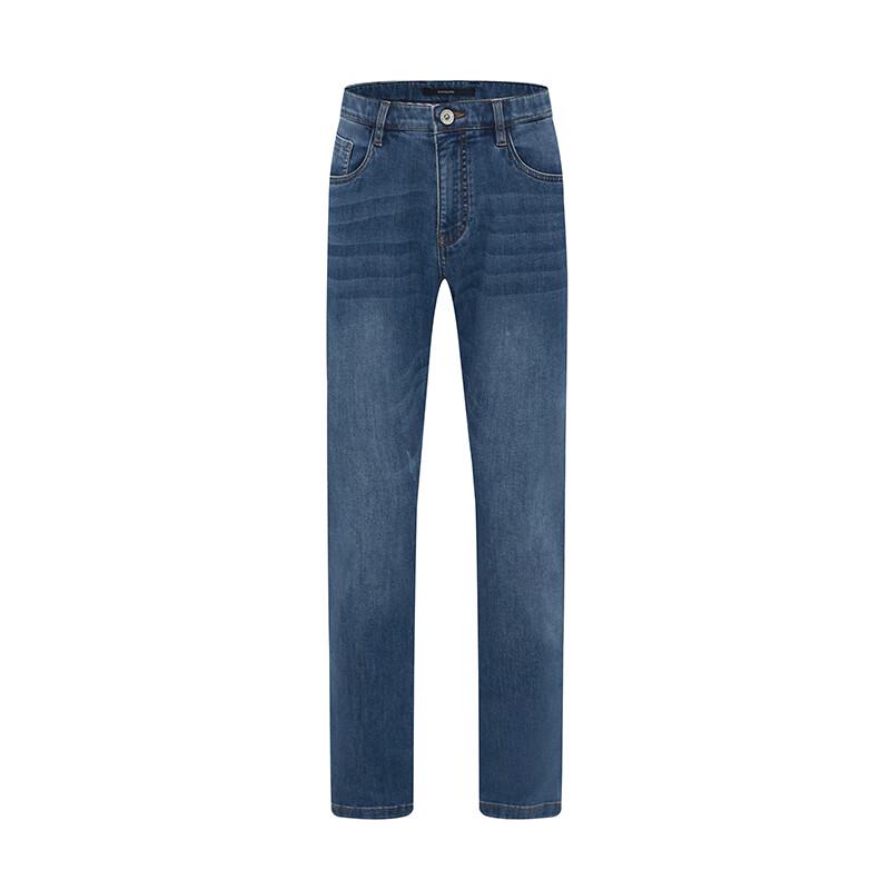 Navigare Men's High-Elastic Mid-Waist Straight-Leg Jeans 1312572021