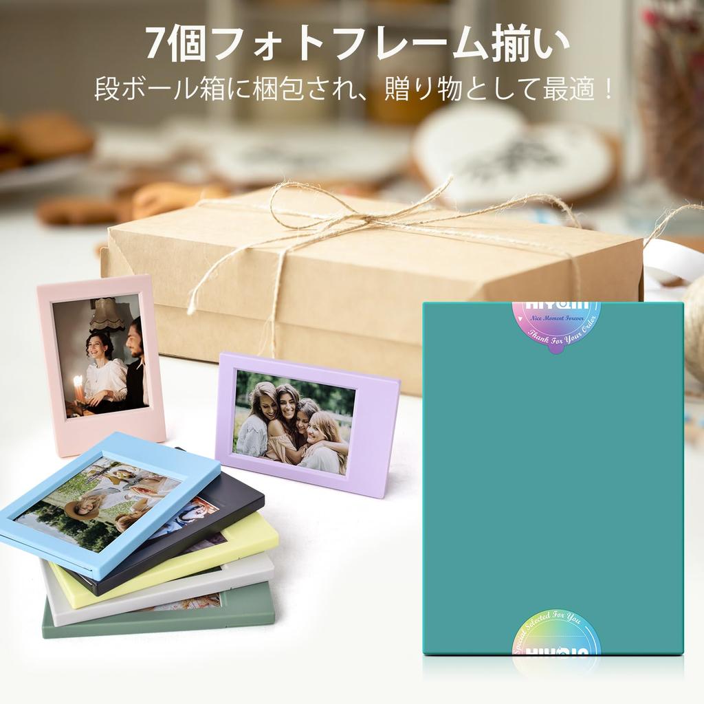 HIYQIN Instax Mini Фото Совместимо с Fujifilm 7 шт. Фоторамка Instax Маленькое фото 3 дюйма Мини-фото Цветная фоторамка,