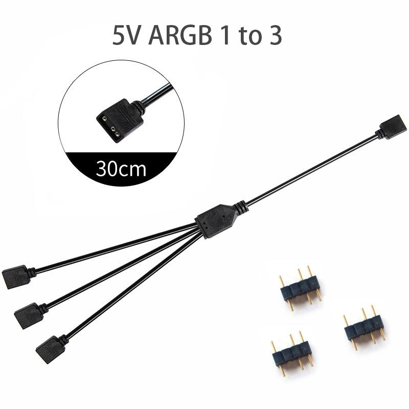 Синхронизирующий кабель для материнской платы 4-контактный 12V RGB 3-контактный 5V ARGB 1-в-2/1-в-3/1-в-4/1-в-5 Линия расширения