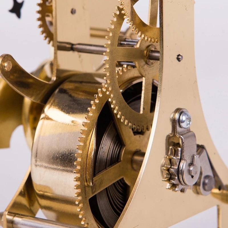 Ретро Механические Настольные Часы Эстетичные Металлические Настольные Часы Вращающиеся Шестерни Большие Для Гостиной Офиса Стола Винтажное Украшение Дом